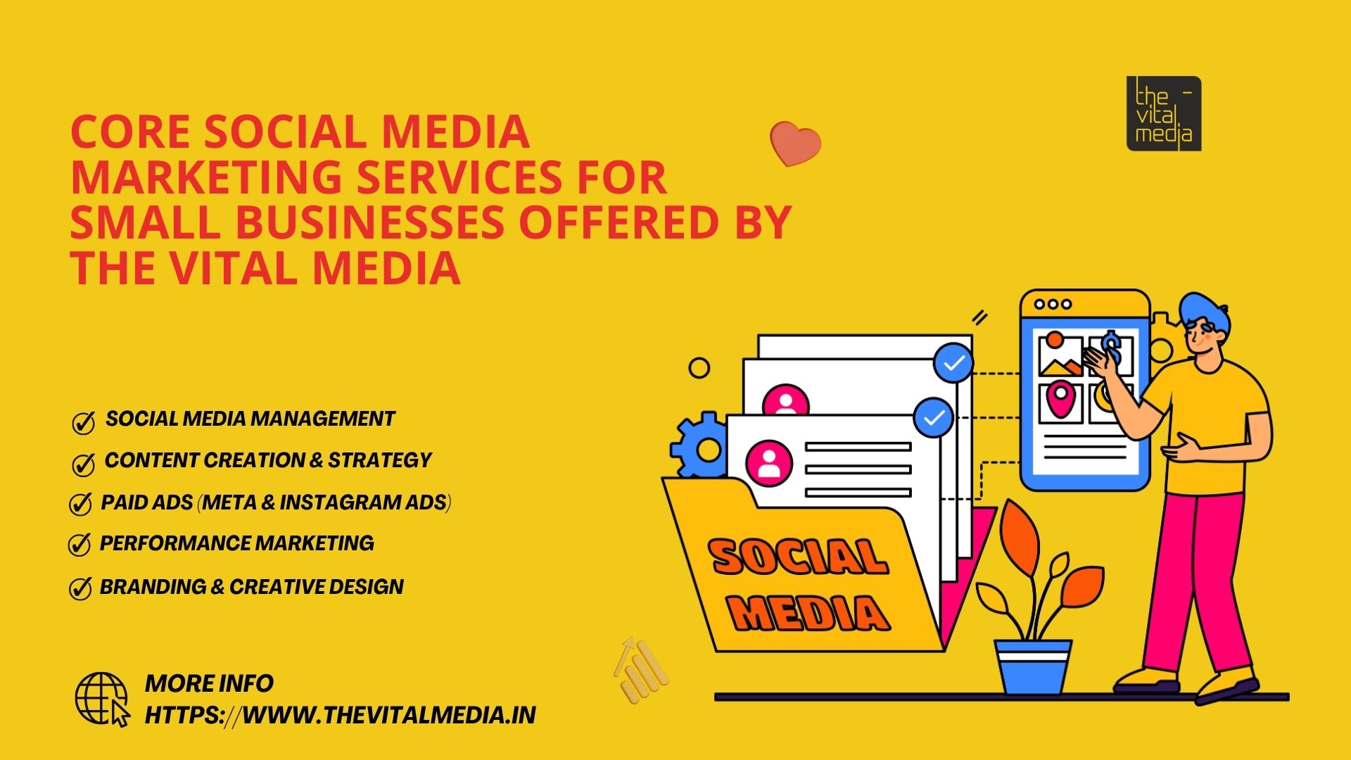 Core Social Media Marketing Services for Small Business Offered By The Vital Media