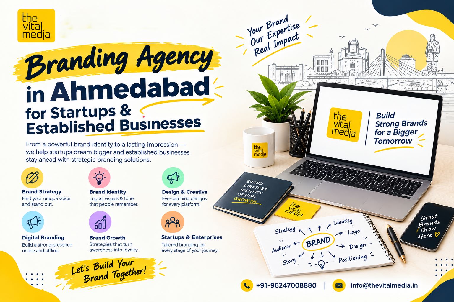 Branding Agency in Ahmedabad for Startups and Established Businesses | The Vital Media