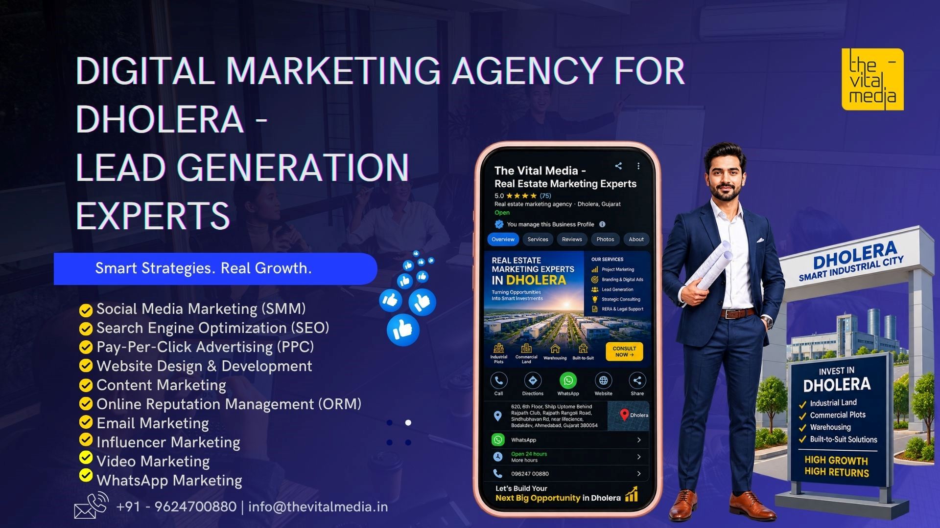 Digital Marketing Agency for Dholera SIR Projects | The Vital Media