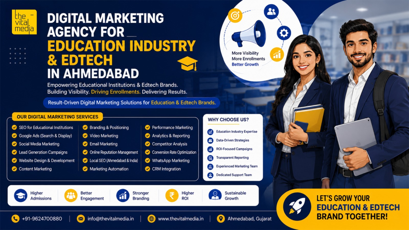 Digital Marketing Agency for Education Industry Ahmedabad | The Vital Media